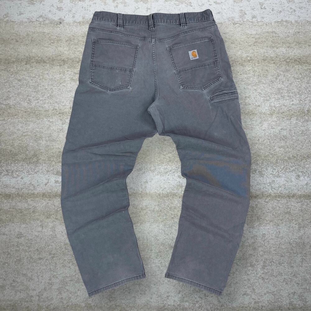 Vintage 90s Carhartt Carpenter Pants 36x32 Light Grey Relaxed Fit Dungarees